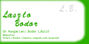 laszlo bodor business card